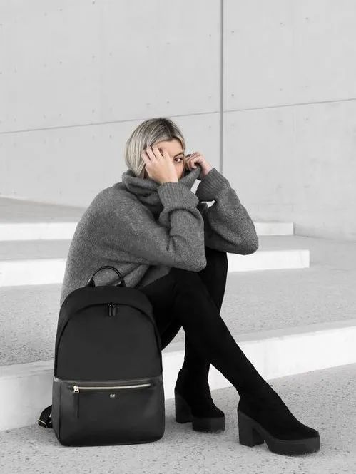 欧巴双肩包单品,韩国ins风复古双肩包