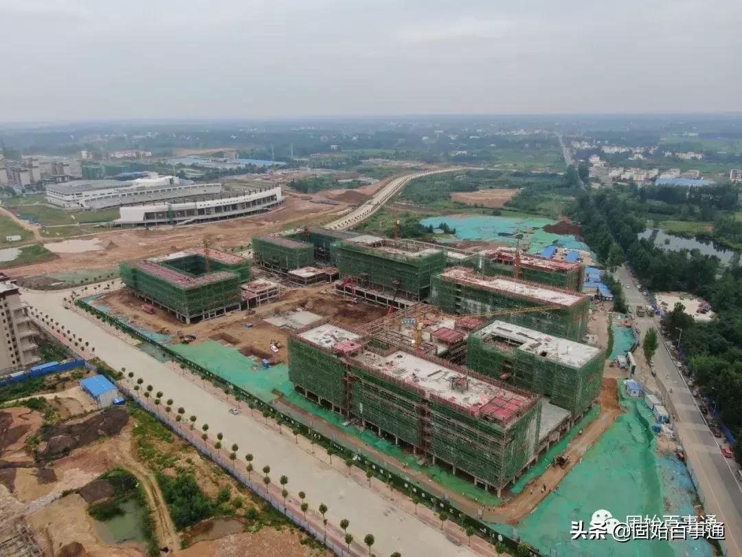 航拍河南固始的县城的全景,固始航拍全景视频