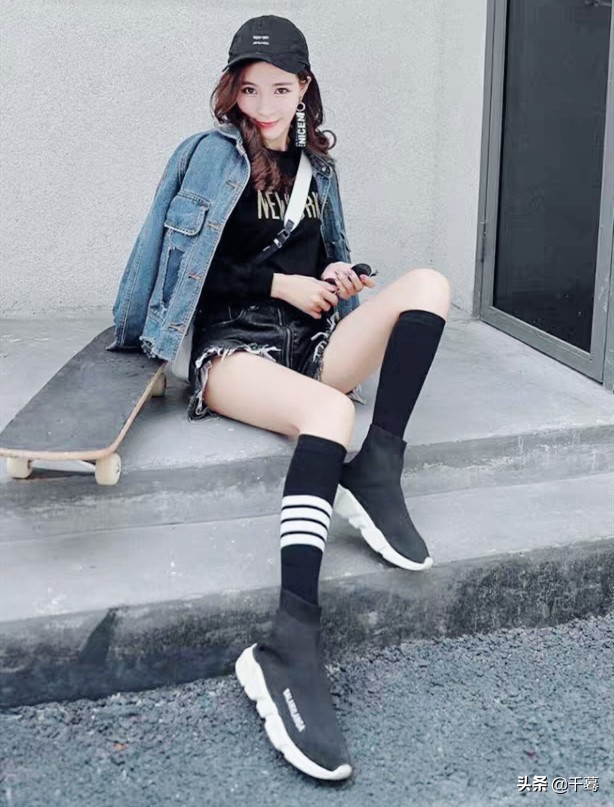 长筒袜女好看,长筒袜气质女孩视频