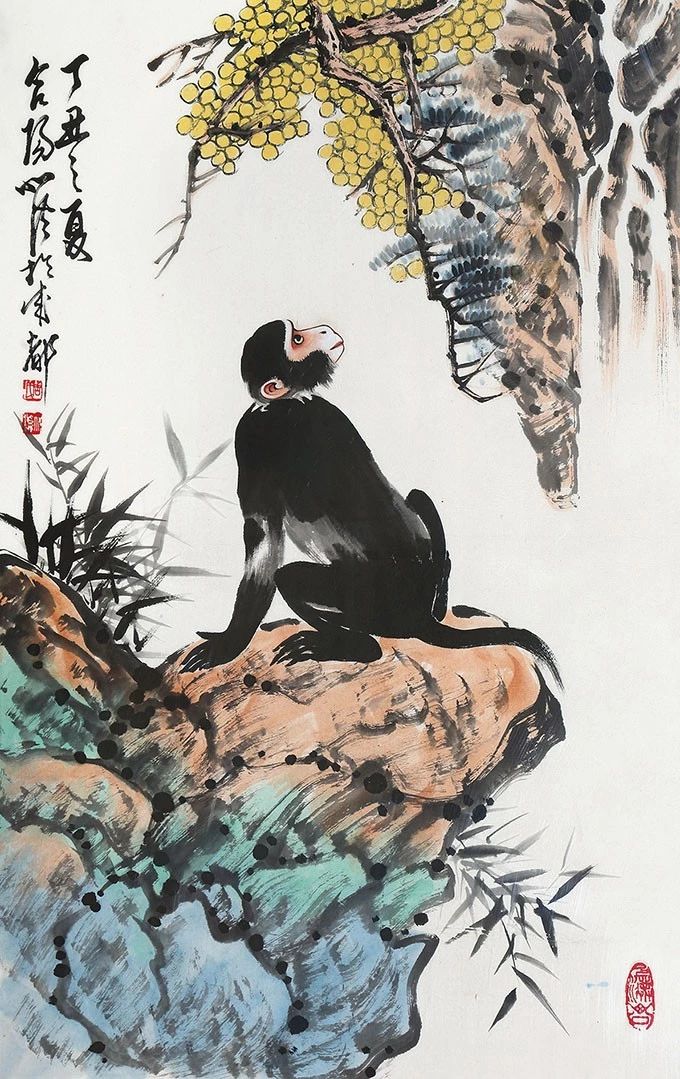 他画的猴子带有人情味,人们送他一个外号“蜀中美猴王”