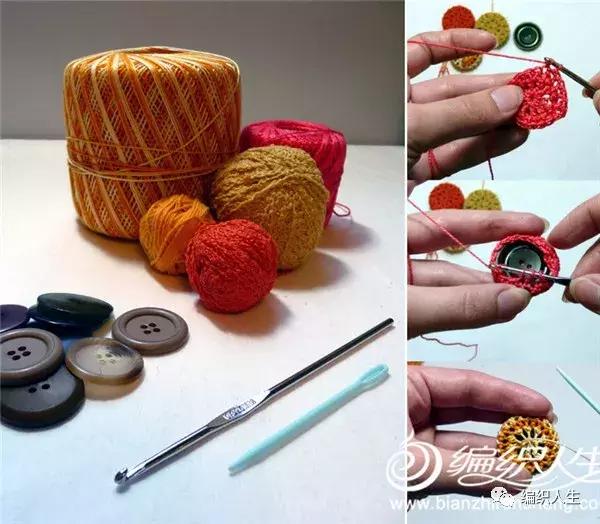不用钩针怎么编泡芙花,不用钩针做毛线泡芙