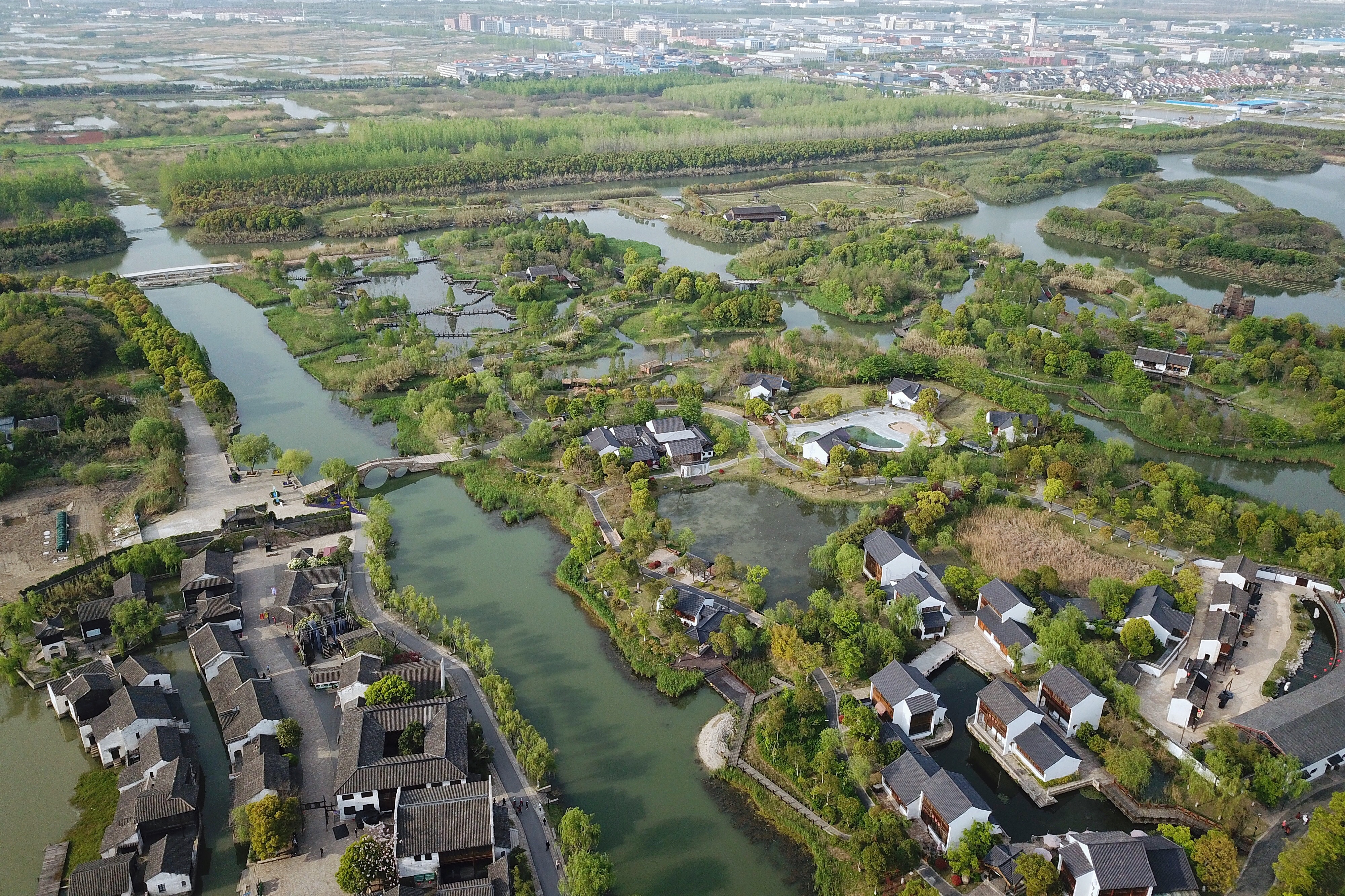 常熟沙家浜一日游结束,常熟水上花田沙家浜