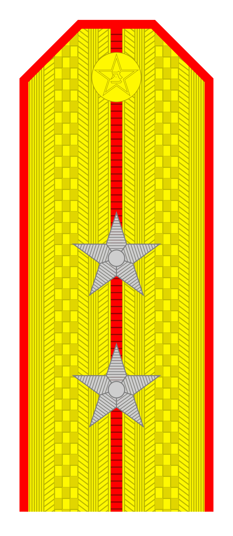 50年代解放军军衔肩章图解,55式上将军衔肩章