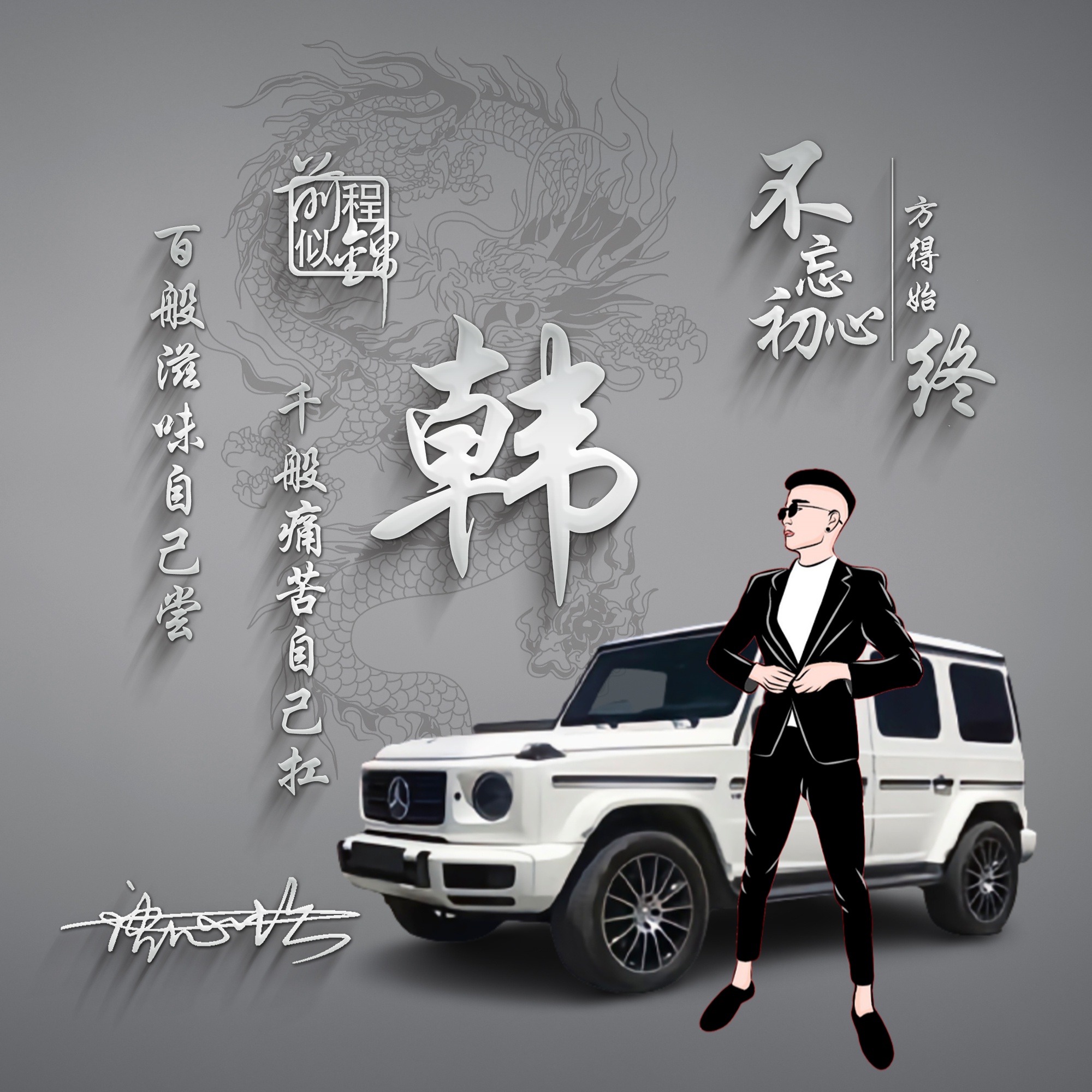 车款头像定制模板,周氏微信头像带前程似锦