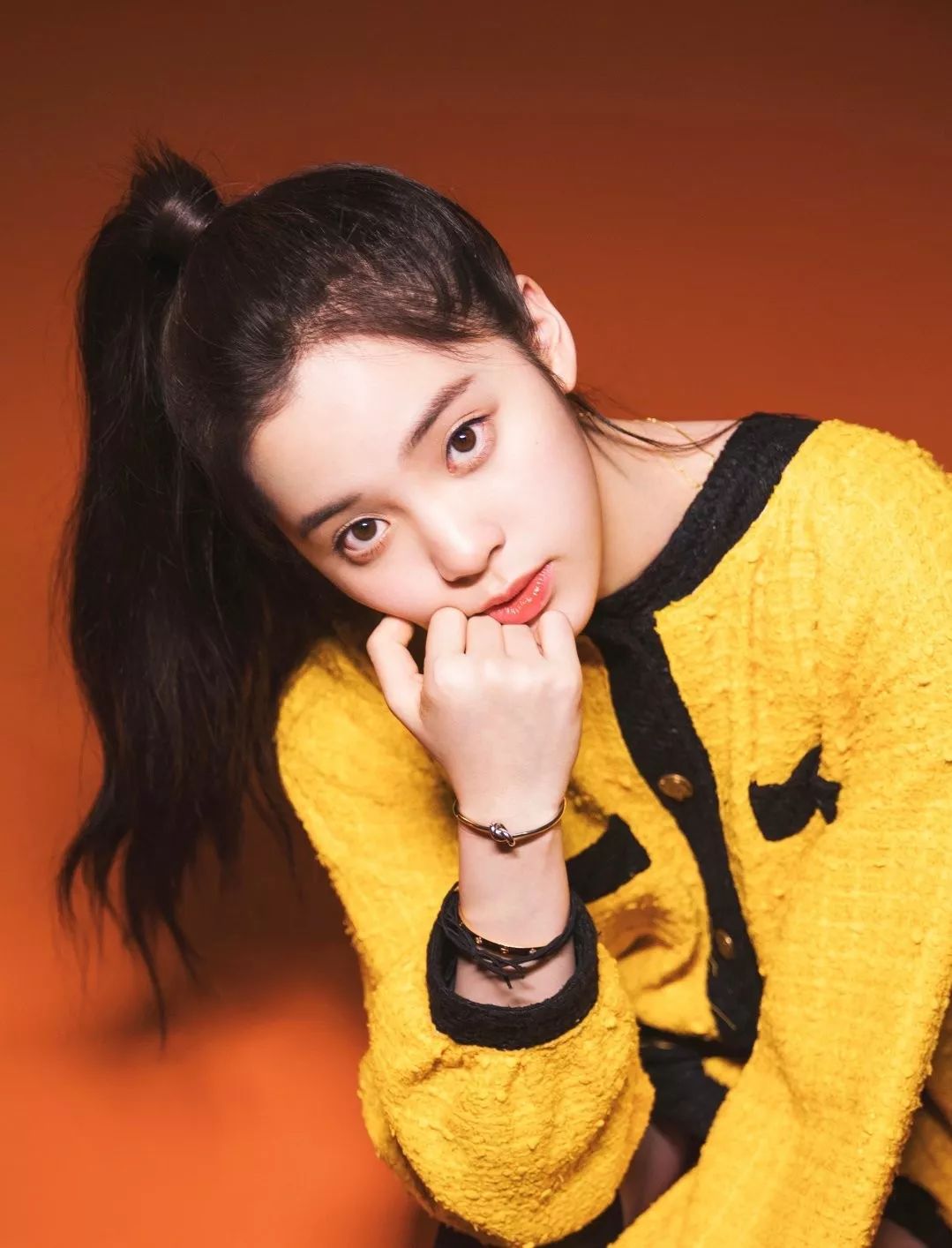 复古金重工项链,复古金项链配纯金吊坠