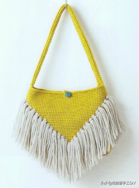 好看的毛线编织小包包,春天里的小包包