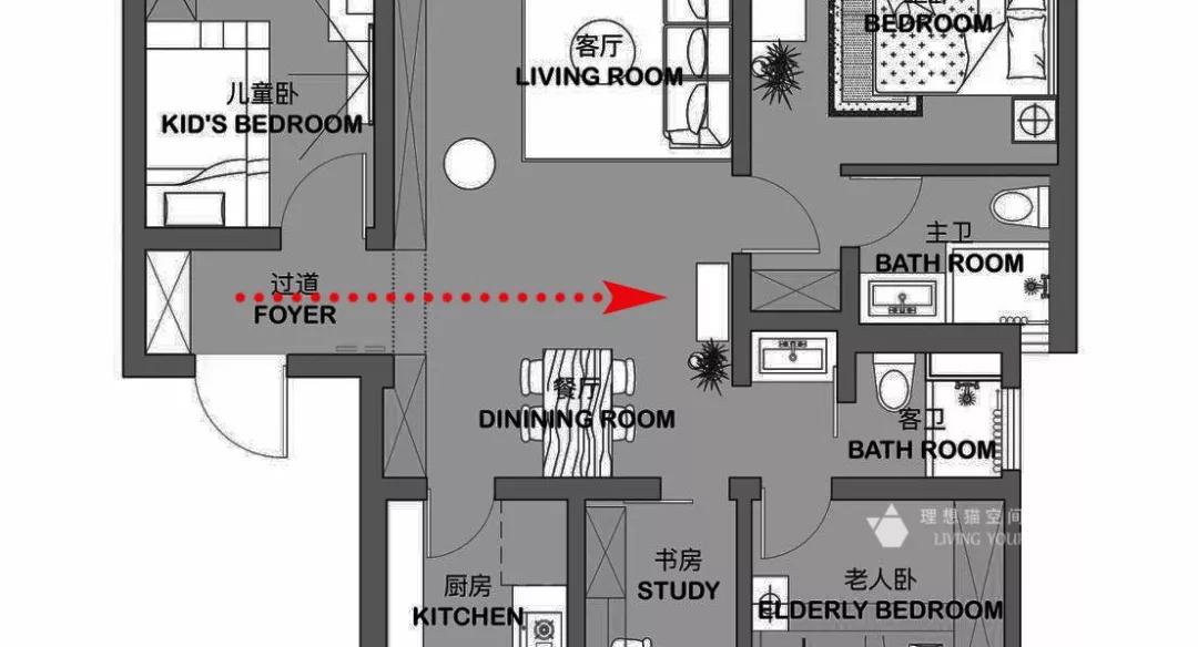 一个好的室内设计，要卡尺般的精准的尺度，也要梨花般清新的颜值