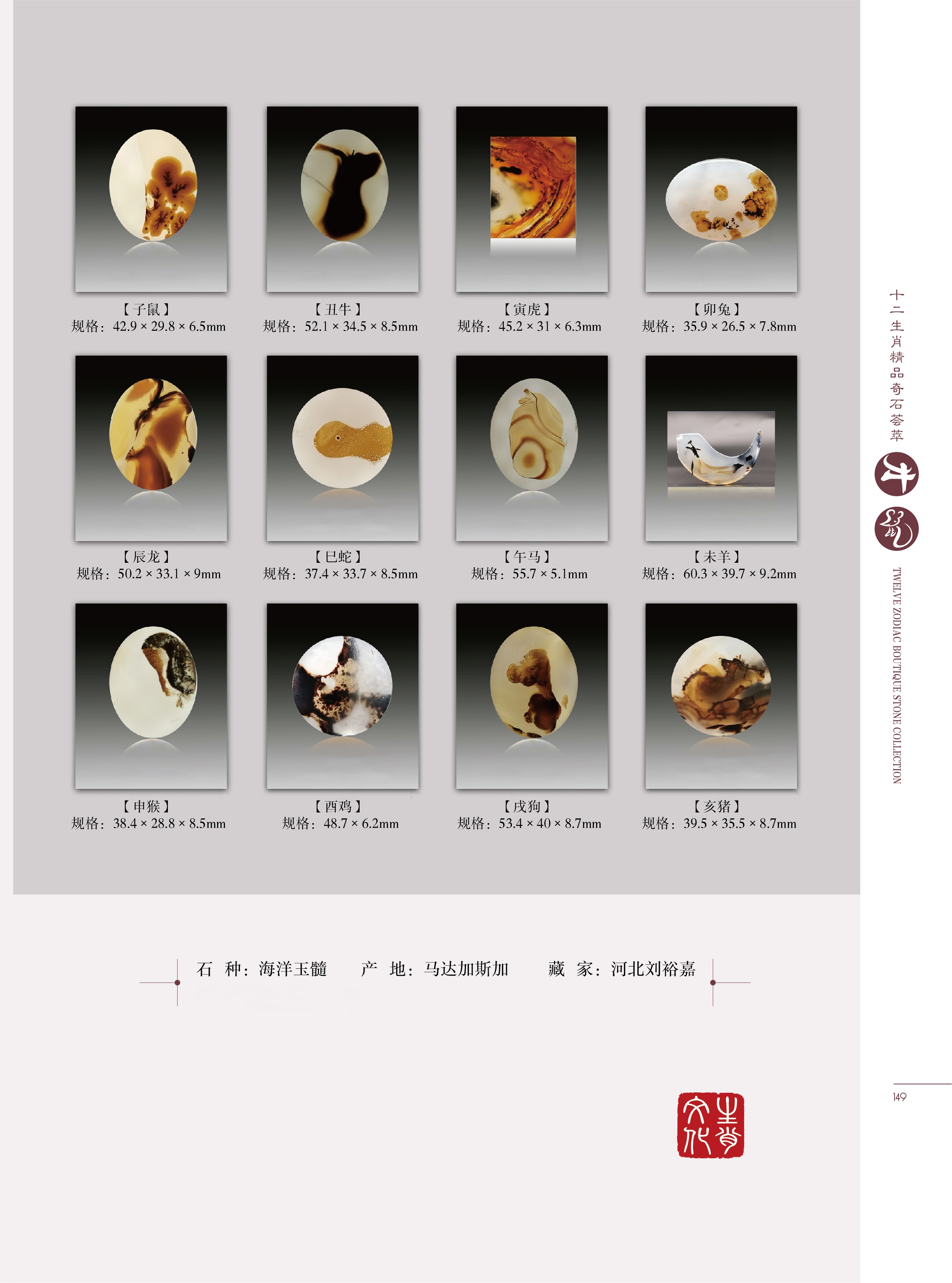 十二生肖奇石大全,12生肖动物奇石全套