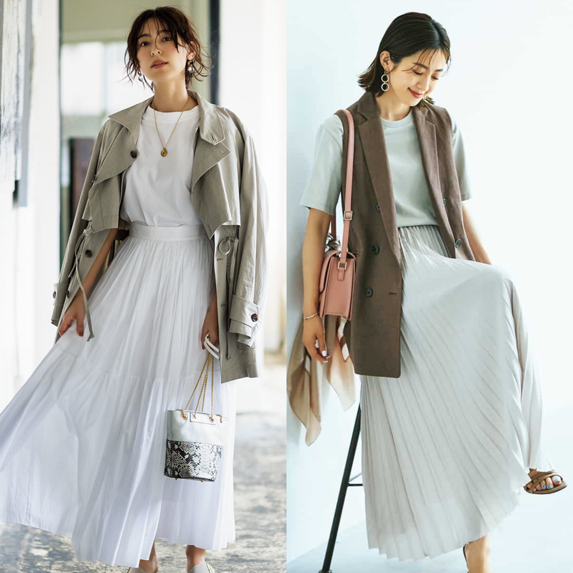 什么样的白色半身裙显瘦,今年流行的半身裙这样穿