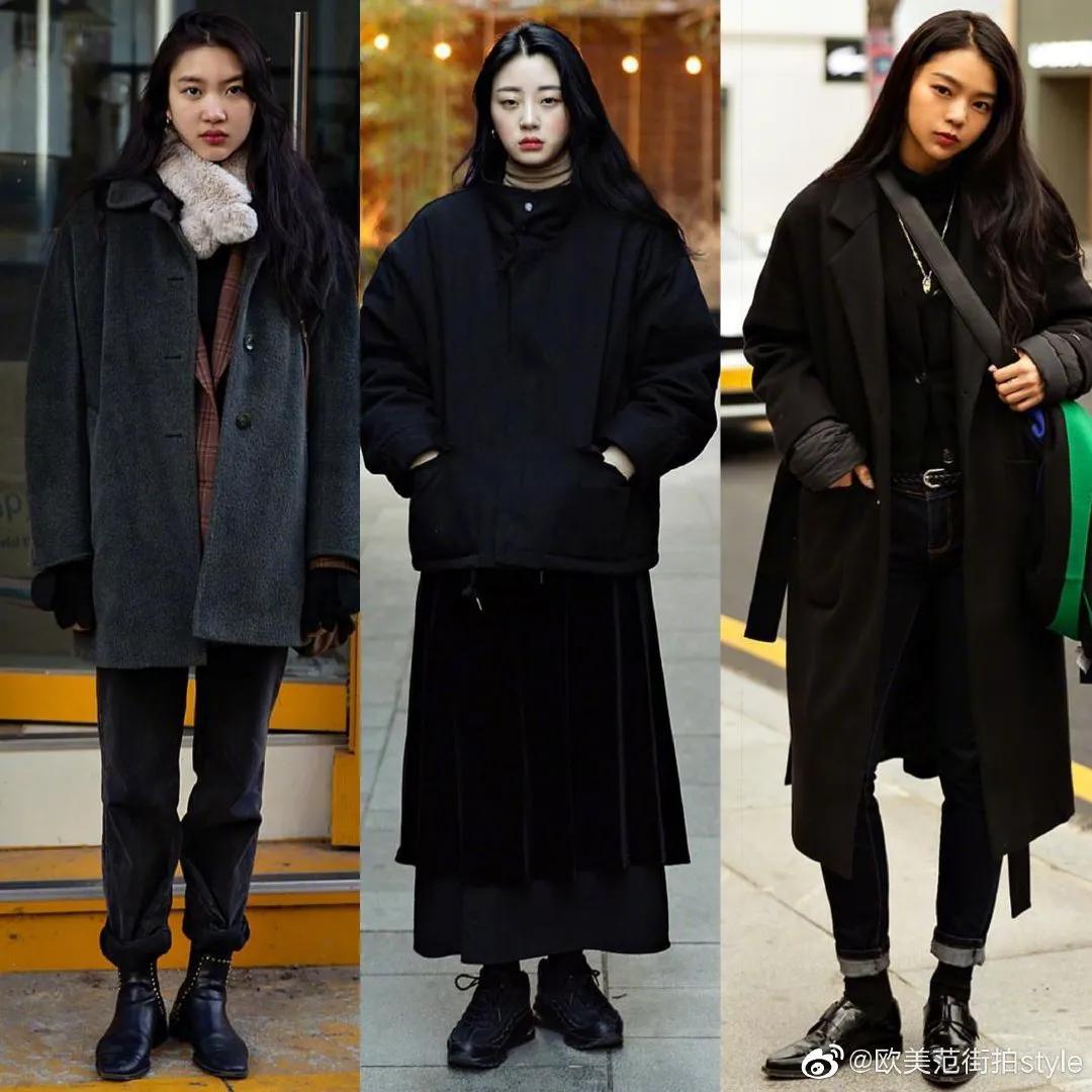 36套韩国女孩秋冬大衣穿搭合集,韩国女生大衣穿搭教程