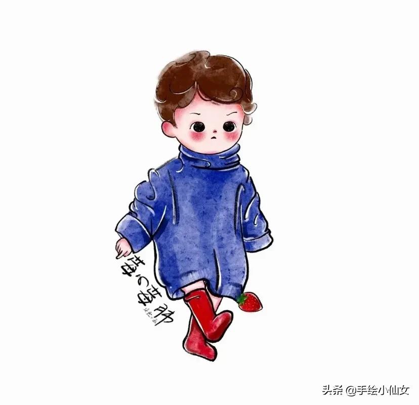 超萌超清晰的小孩情侣头像,情侣头像萌娃一男一女两张分开