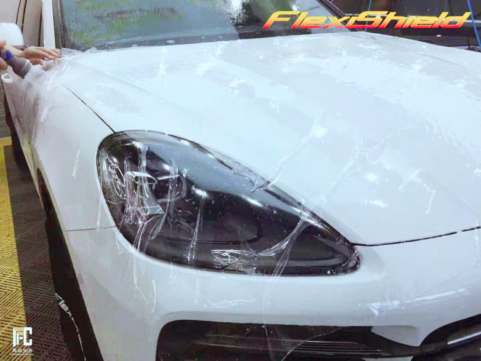 中宁汽车贴膜-银川凤城知音【保时捷卡宴】美国固驰-车身贴膜