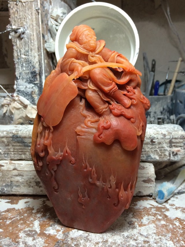 巧雕各种各样的寿山石图片,寿山石雕刻大师石怪