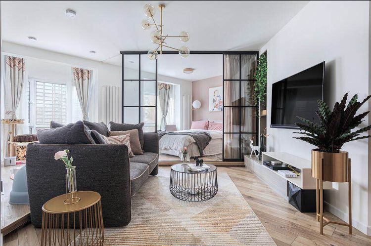 隔而不断的屏风设计,30公分的屏风