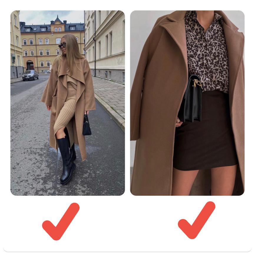 驼色大衣的10种经典穿法,驼色大衣穿搭减龄街拍