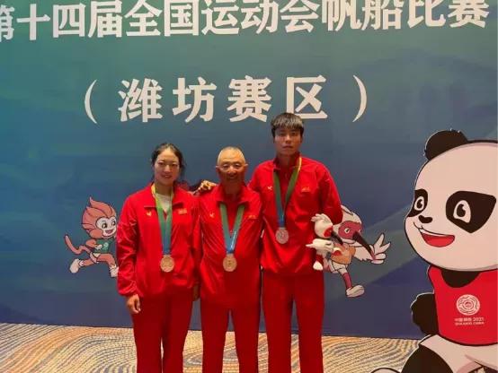 骄傲！西昌好儿郎高梦凡、马娇在第十四届全运会帆船比赛中夺得季军