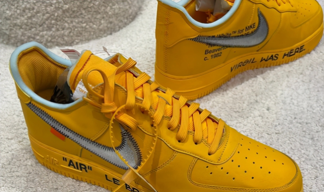 搞黄色！Off-Whitex耐克AF1联名真要发售了！实物又泄露