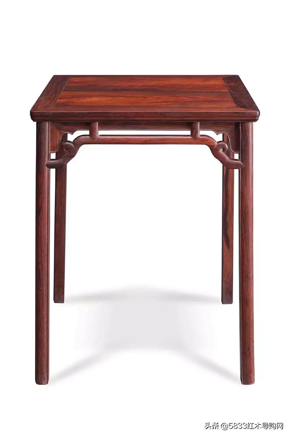 高罗锅枨明式方桌,黑檀罗锅枨四方桌