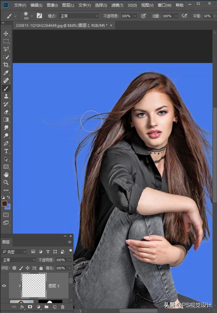 ps去头发丝白边的方法,ps抠头发有残留白色怎么处理