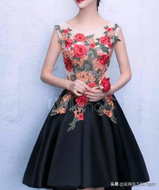 布艺拼接格子裙子,蕾丝拼贴连衣裙