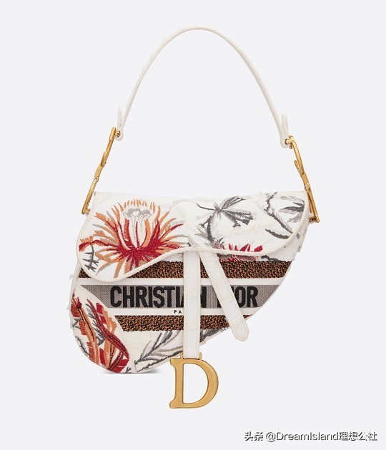 dior新款刺绣帆布托特包,刺绣马鞍包dior2019