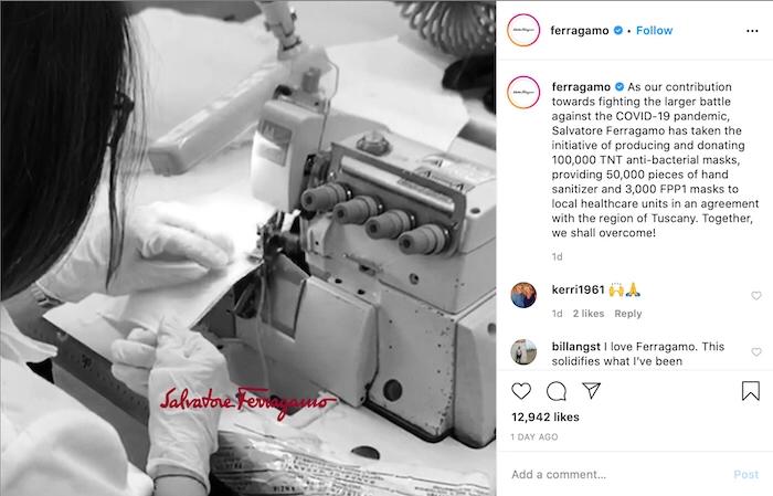 LV产洗手液Prada造口罩齐心抗疫全球奢侈品行业助力