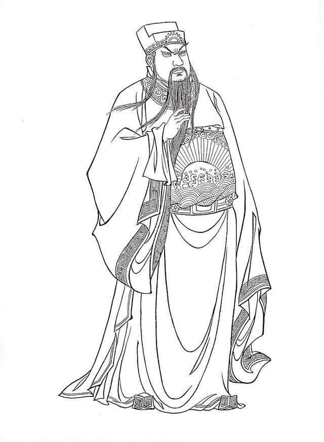 人物工笔白描线稿男青年,工笔白描人物图谱