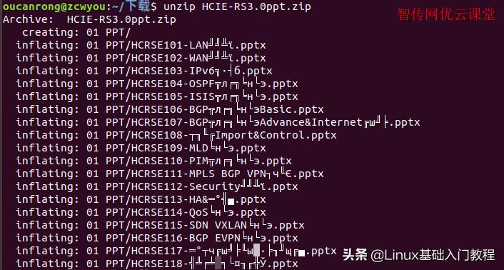 linux解压zip文件名字乱码,linuxzip文件乱码怎么解决