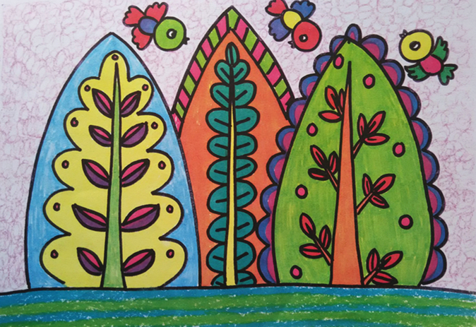 少女心爆棚的又简单的简笔画,安静女孩彩色简单简笔画图片