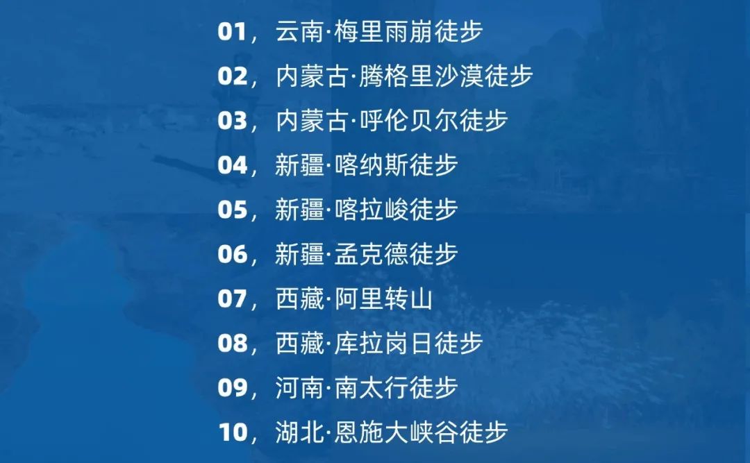 徒步100个必背知识,经典徒步路线新手