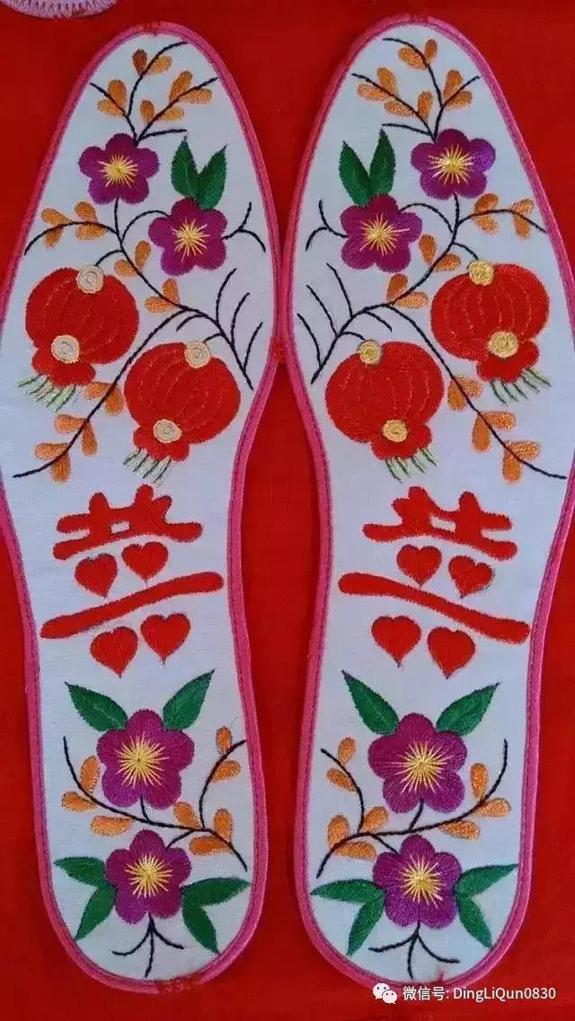 鞋垫手工刺绣最好看复杂的图案,刺绣作品展示简单