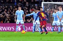 梅西第58个任意球全纪录,梅西的十大无解任意球