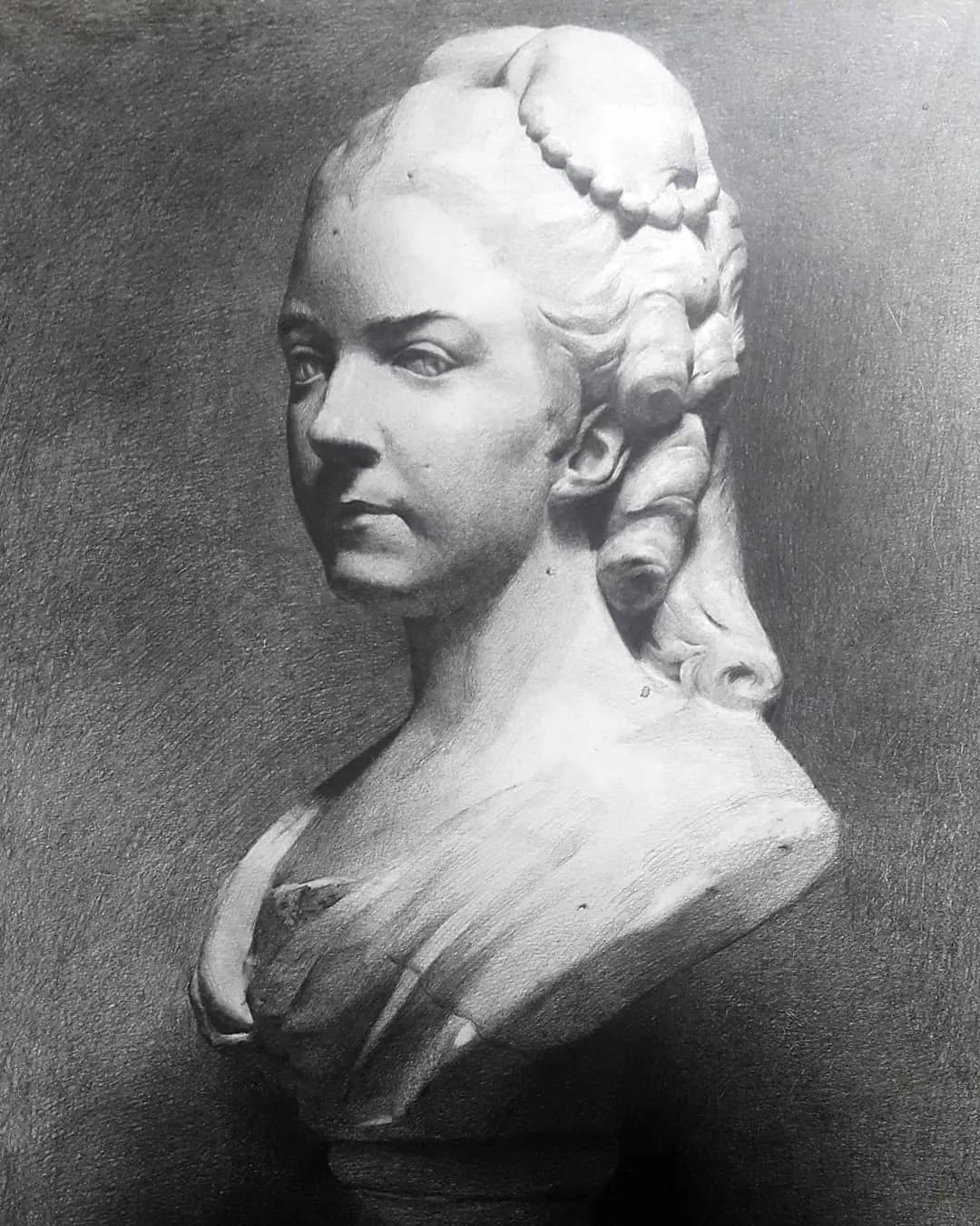 一眼惊艳的素描画,一眼望不到尽头的路素描画