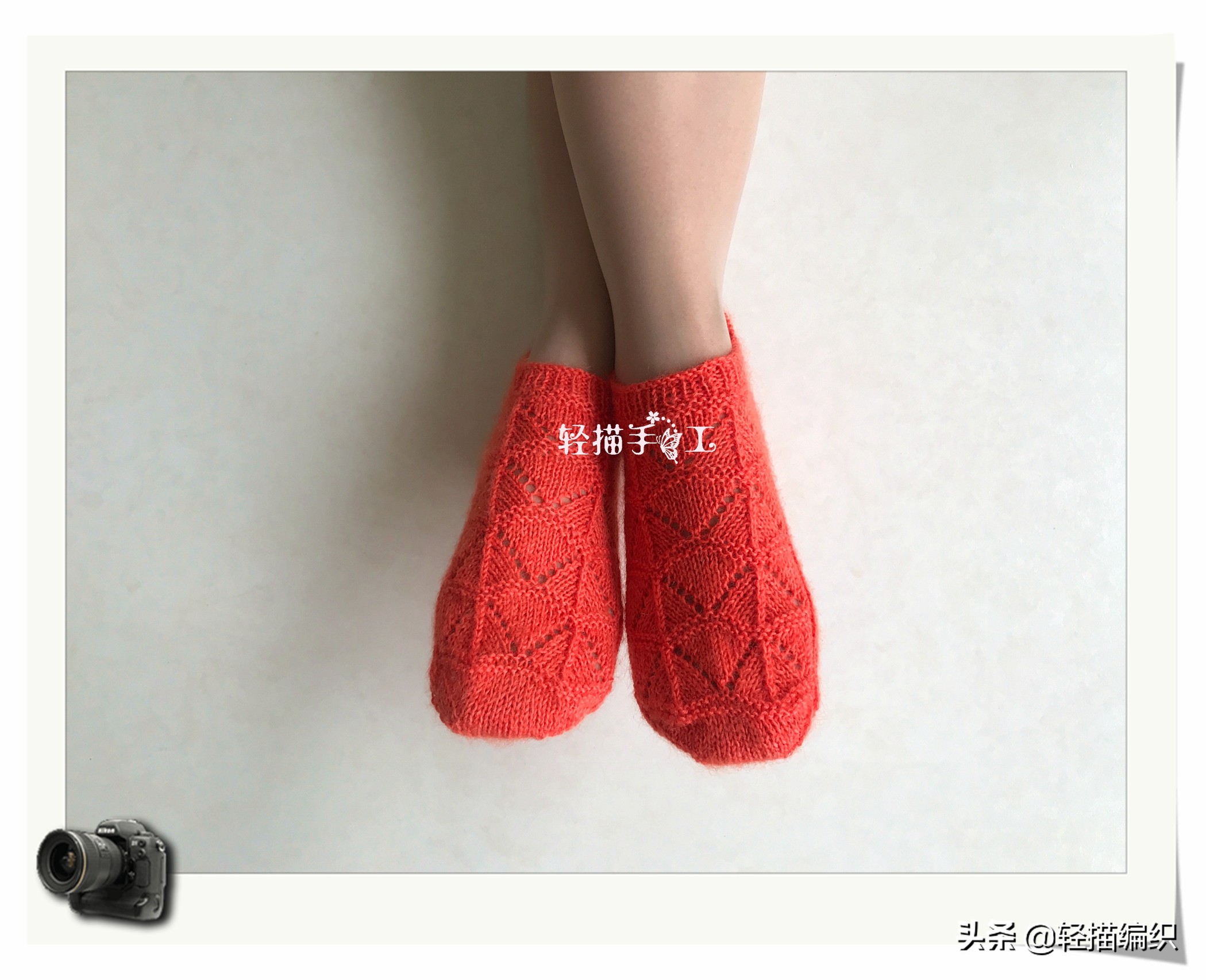 简易毛线袜的袜尖教程,无跟隐形袜编织教程