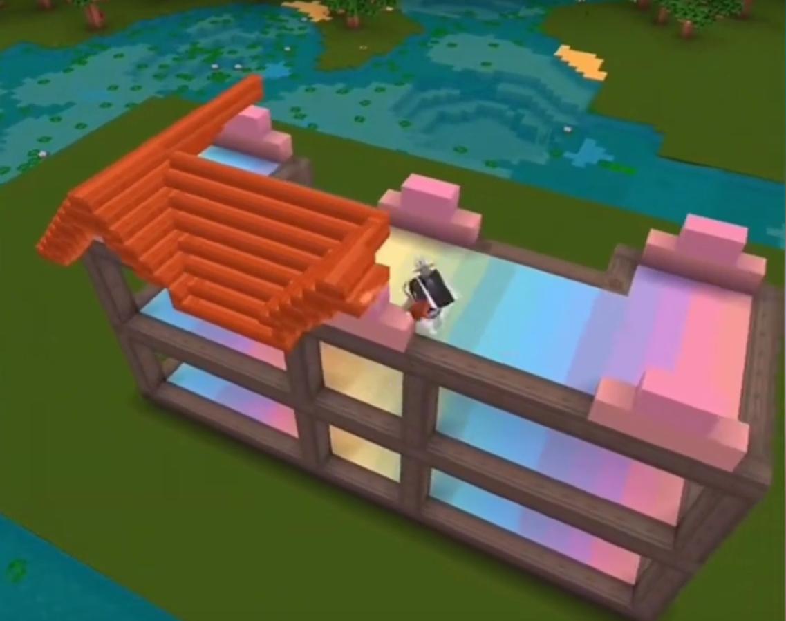 迷你世界房子大别墅设计,迷你世界两层少女心简约小别墅