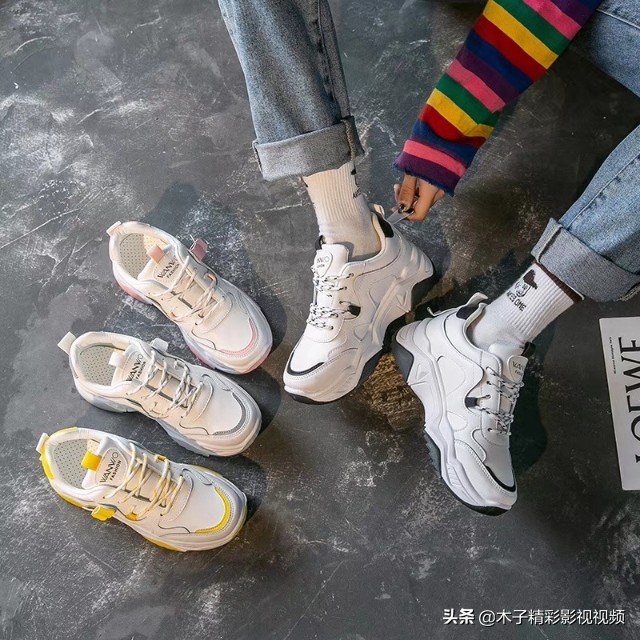 2022老爹鞋女休闲ins港风百搭板鞋,老爹鞋女款爆款2022新款ins潮板鞋