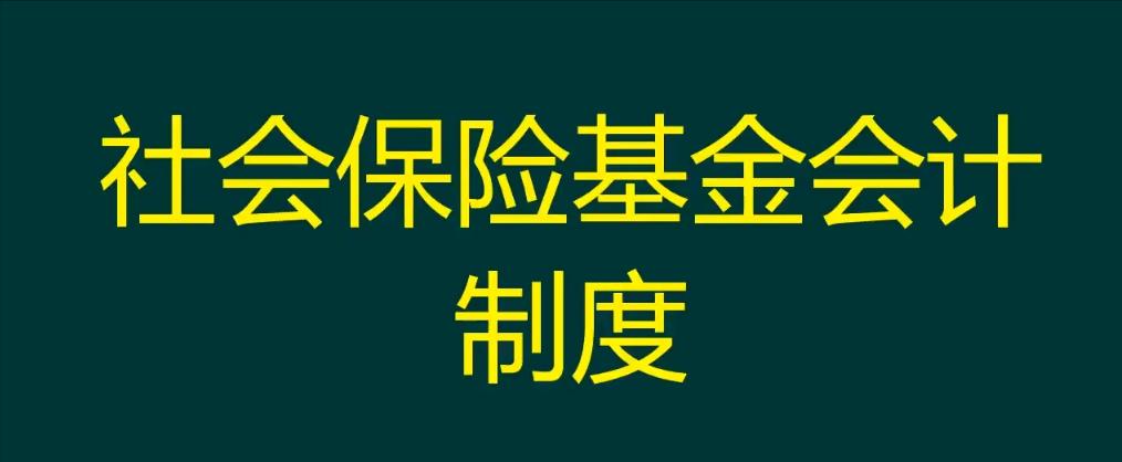 社会保险会计,社会保险基金财务制度培训ppt