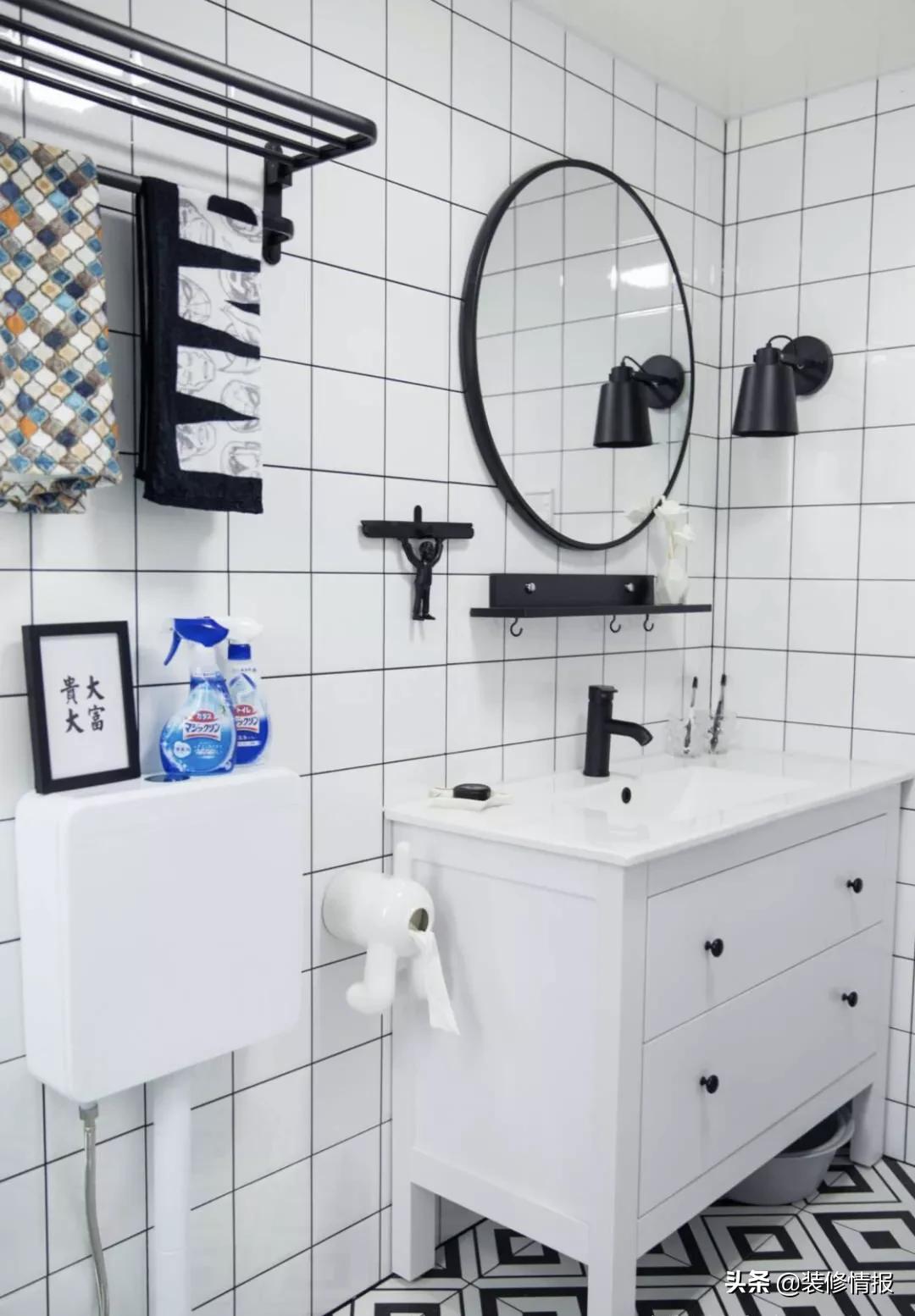 小户型卫生间平面布局最佳效果图,正方小户型卫生间设计布局