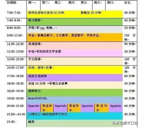 鸡娃日常规划假日,鸡娃计划表完整版