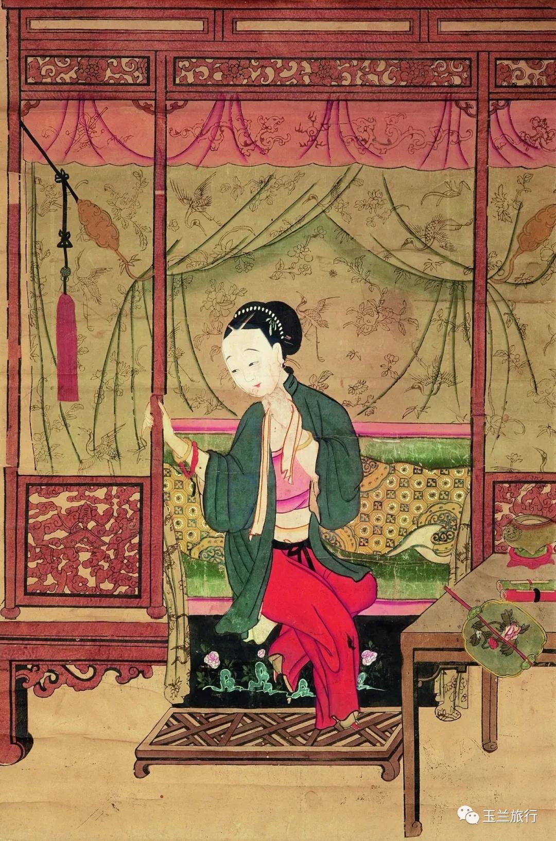 比网红好看多了，年画中的清代江南美女，真·人间富贵花！