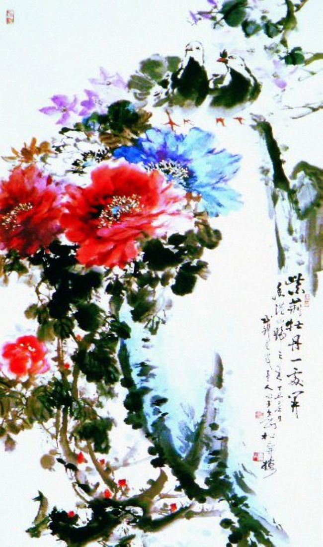 陈明谋国画作品欣赏,繁中手绘