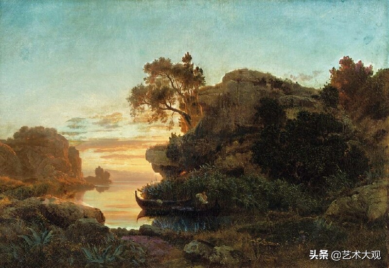 世界著名古典油画风景作品,奥斯瓦尔德阿肯巴赫