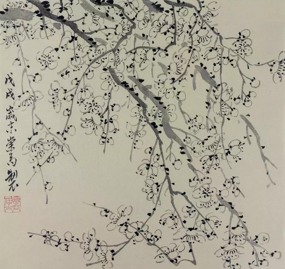 梅兰竹菊国画中的山石画法,梅兰竹菊国画写意教学视频