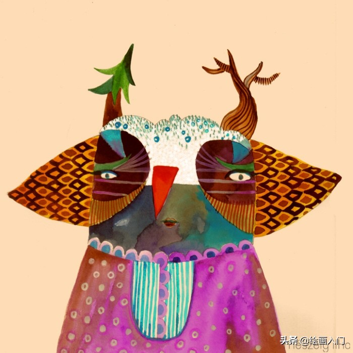 可爱温馨的手绘风插画,色彩鲜艳线条简单的插画