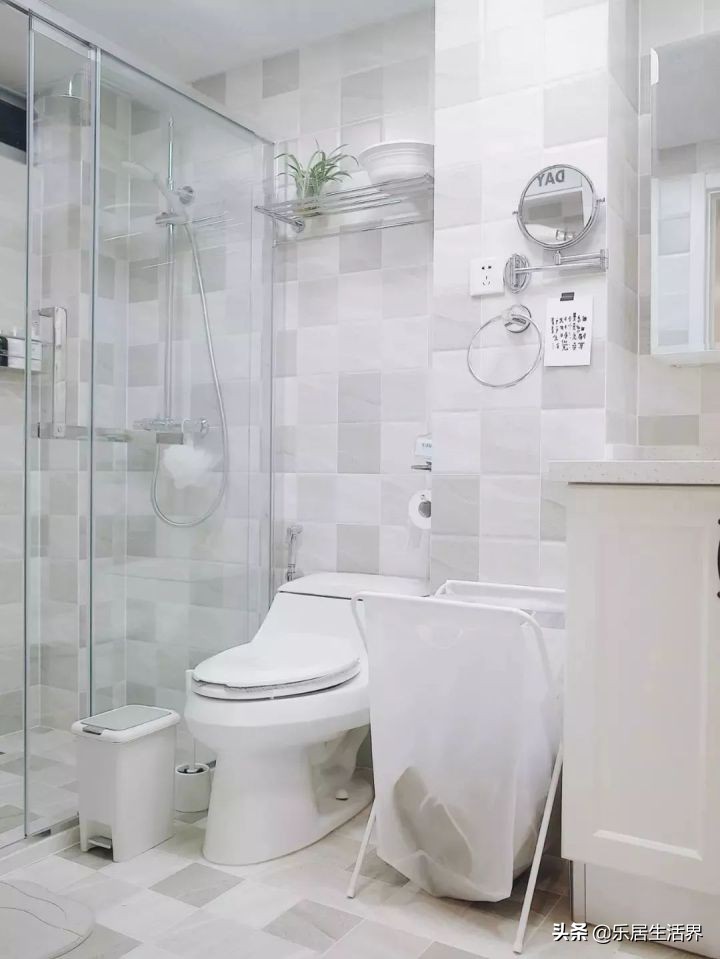 卫生间墙砖和顶最佳颜色效果图,卫生间干湿区墙砖颜色该不该一样