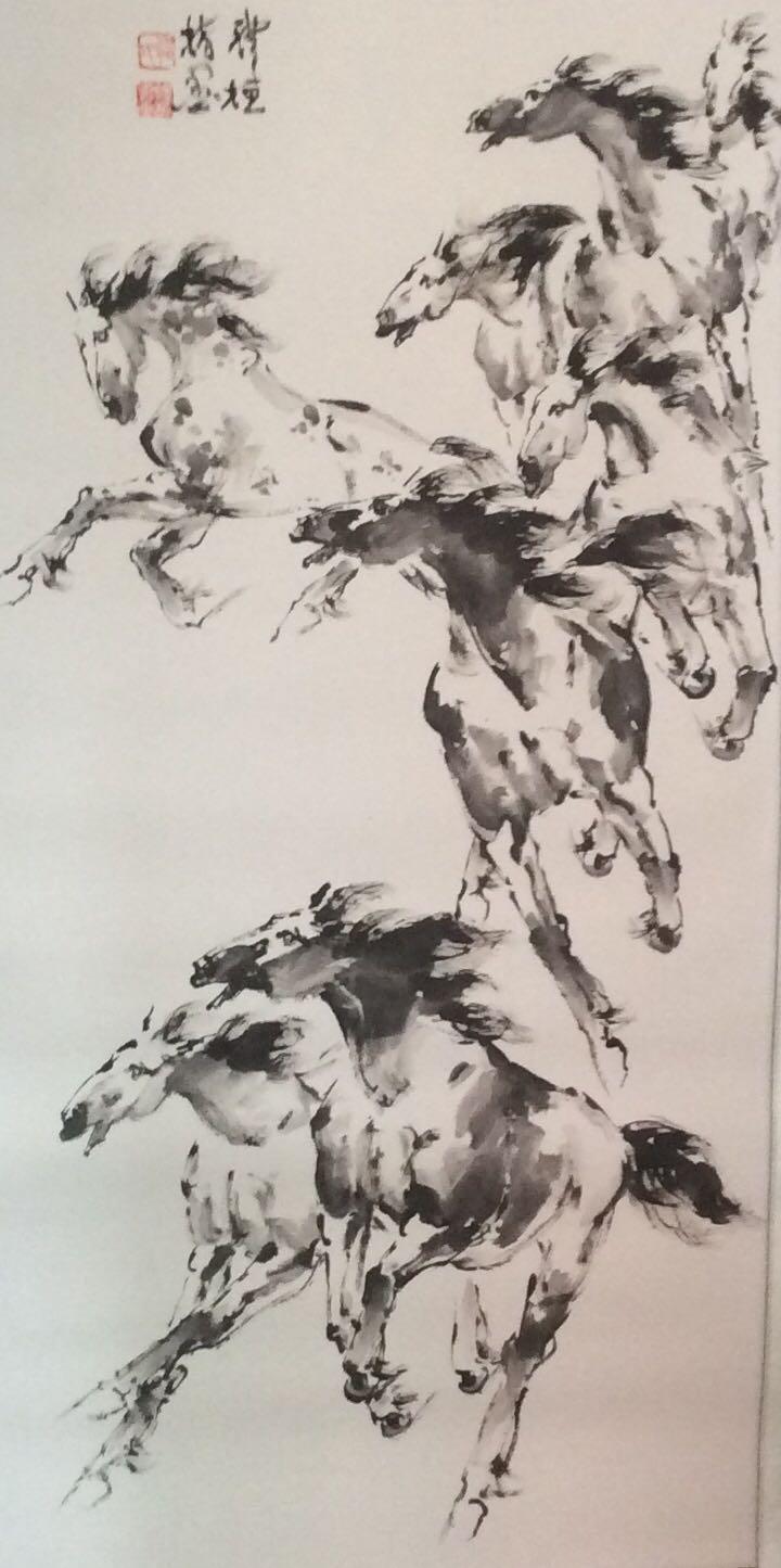 著名画家画马作品欣赏,当代著名画家马福友作品欣赏