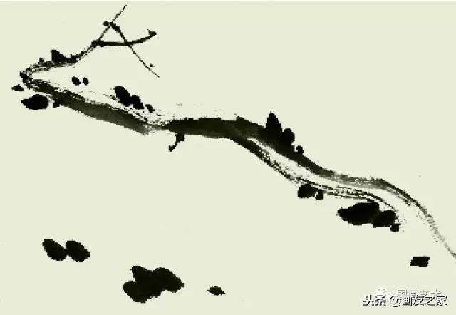 董寿平国画梅花老树干的画法,国画梅花花瓣的画法视频教程