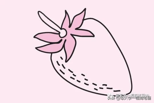 简笔画草莓蛋糕的画法最简单,草莓熊简笔画简单又好看