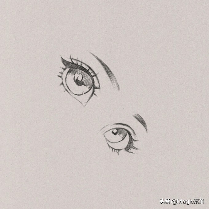 教你用铅笔手绘一双漂亮的动漫人物眼睛超详细步骤快来学习吧