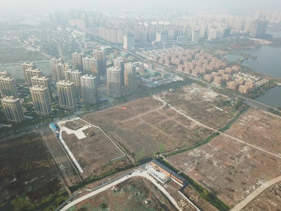 独家航拍丨柯桥坂湖南岸万科、宝业、金昌项目最新实勘来了